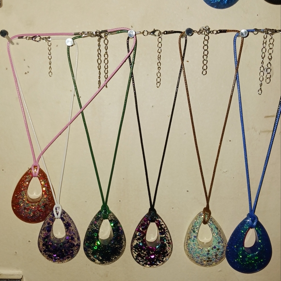 Acrylic Pendant on 18 Inch Cord Necklace - Picture 4 of 10